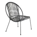Scaun gradina Dapper negru metal-pe negru, 64x74x76 cm, imagine suplimentara