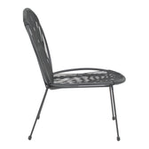 Scaun gradina Dapper negru metal-pe negru, 64x74x76 cm, detaliu produs