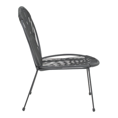 Scaun gradina Dapper negru metal-pe negru, 64x74x76 cm, detaliu produs