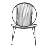 Scaun gradina Dapper negru metal-pe negru, 64x74x76 cm