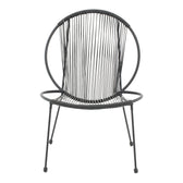 Scaun gradina Dapper negru metal-pe negru, 64x74x76 cm, perspectiva suplimentara