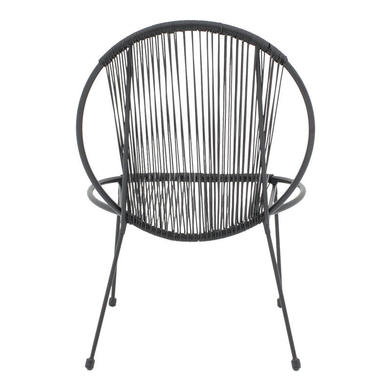 Scaun gradina Dapper negru metal-pe negru, 64x74x76 cm, foto produs