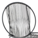 Scaun gradina Dapper negru metal-pe negru, 64x74x76 cm
