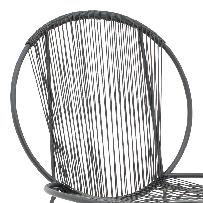 Scaun gradina Dapper negru metal-pe negru, 64x74x76 cm, foto produs 6