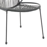 Scaun gradina Dapper negru metal-pe negru, 64x74x76 cm