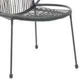 Scaun gradina Dapper negru metal-pe negru, 64x74x76 cm, foto produs 7