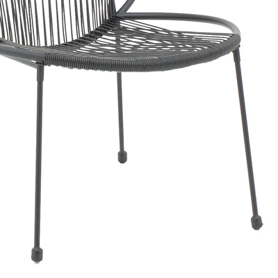 Scaun gradina Dapper negru metal-pe negru, 64x74x76 cm, foto produs 7