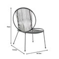 Scaun gradina Dapper negru metal-pe negru, 64x74x76 cm, foto produs 8