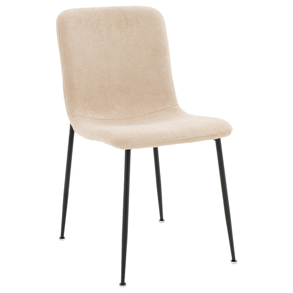 Scaun Gratify de tesatura crem-lacuit, negru, 58x44 cm
