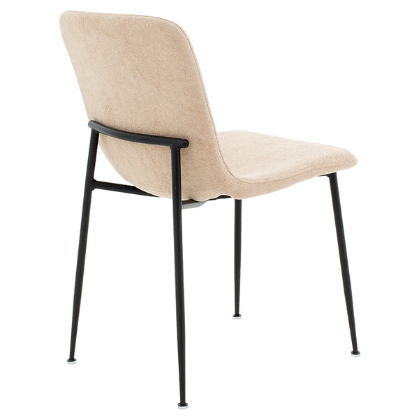 Scaun Gratify de tesatura crem-lacuit, negru, 58x44 cm