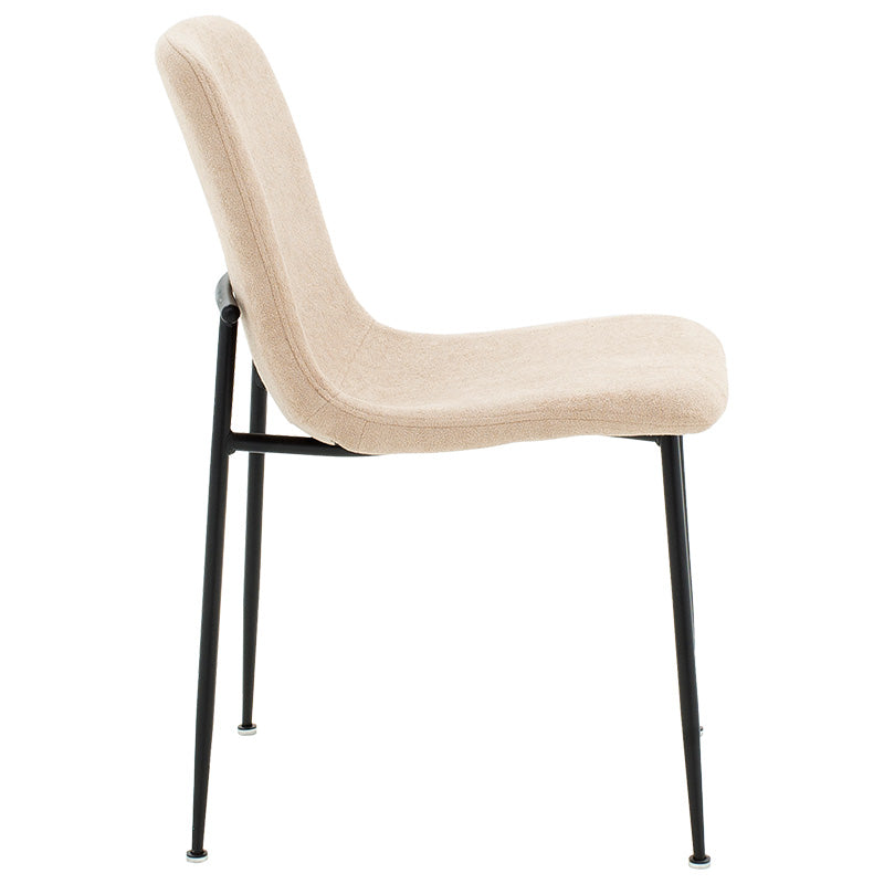 Scaun Gratify de tesatura crem-lacuit, negru, 58x44 cm