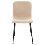 Scaun Gratify de tesatura crem-lacuit, negru, 58x44 cm
