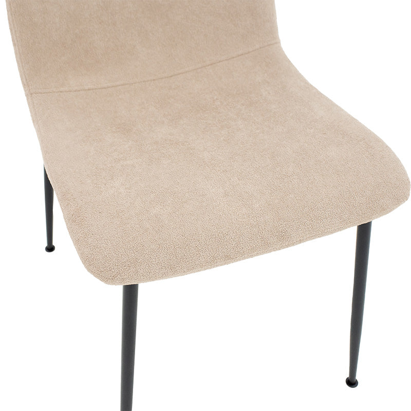 Scaun Gratify de tesatura crem-lacuit, negru, 58x44 cm