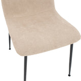 Scaun Gratify de tesatura crem-lacuit, negru, 58x44 cm