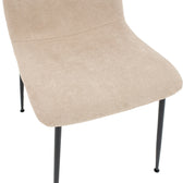 Scaun Gratify de tesatura crem-lacuit, negru, 58x44 cm, foto produs 6