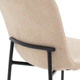 Scaun Gratify de tesatura crem-lacuit, negru, 58x44 cm