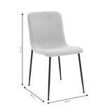 Scaun Gratify de tesatura crem-lacuit, negru, 58x44 cm