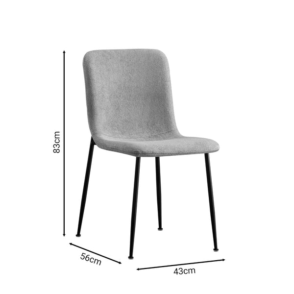 Scaun Gratify, gri deschis, 43x56x83 cm