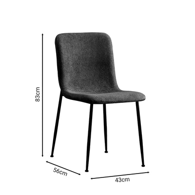 Scaun Gratify, gri inchis, 43x56x83 cm, imagine suplimentara