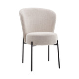 Scaun Houlian tesatura, Crem, 46x66x89 cm