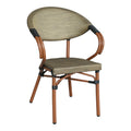 Scaun Isaia, Stofa, Nuc, 57x57x83 cm, imagine ambient