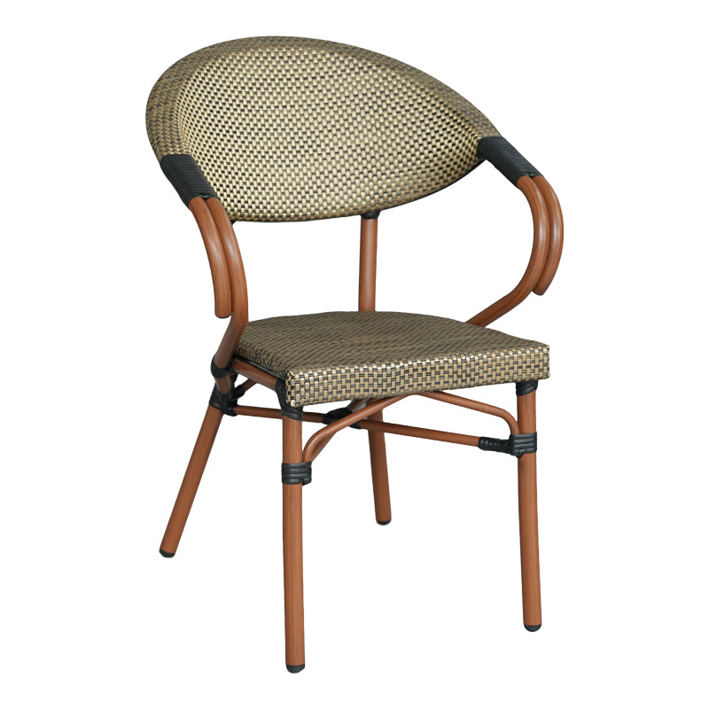 Scaun Isaia, Stofa, Nuc, 57x57x83 cm