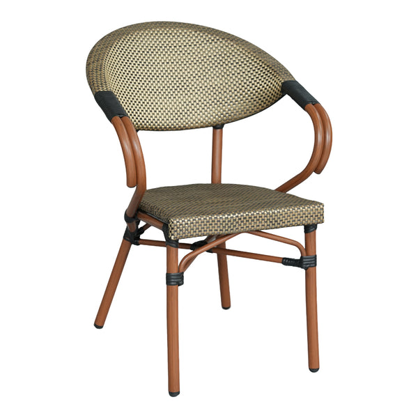 Scaun Isaia, Stofa, Nuc, 57x57x83 cm