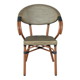 Scaun Isaia, Stofa, Nuc, 57x57x83 cm