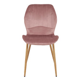 Scaun Jelour, Catifea, Picioare Metalice, Roz, 46x60x84 cm, perspectiva suplimentara