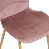 Scaun Jelour, Catifea, Picioare Metalice, Roz, 46x60x84 cm