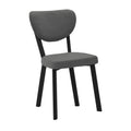Scaun Joley Gri inchis catifea-negru metal 45x39x86 cm