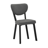Scaun Joley Gri inchis catifea-negru metal 45x39x86 cm