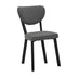 Scaun Joley Gri inchis catifea-negru metal 45x39x86 cm