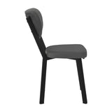 Scaun Joley Gri inchis catifea-negru metal, 45x39x86 cm