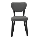 Scaun Joley Gri inchis catifea-negru metal, 45x39x86 cm