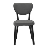 Scaun Joley Gri inchis catifea-negru metal, 45x39x86 cm, perspectiva suplimentara
