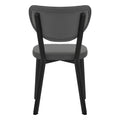 Scaun Joley Gri inchis catifea-negru metal, 45x39x86 cm, foto produs