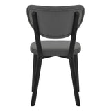 Scaun Joley Gri inchis catifea-negru metal, 45x39x86 cm