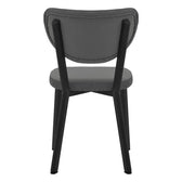 Scaun Joley Gri inchis catifea-negru metal, 45x39x86 cm, foto produs