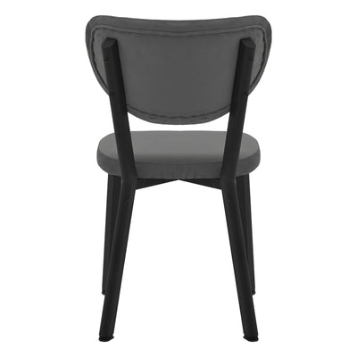 Scaun Joley Gri inchis catifea-negru metal, 45x39x86 cm, foto produs