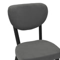Scaun Joley Gri inchis catifea-negru metal, 45x39x86 cm, foto produs 6