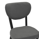 Scaun Joley Gri inchis catifea-negru metal, 45x39x86 cm, foto produs 6