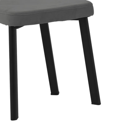 Scaun Joley Gri inchis catifea-negru metal, 45x39x86 cm, foto produs 7