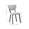 Scaun Joley Gri inchis catifea-negru metal, 45x39x86 cm, foto produs 8