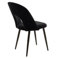 Scaun Jonah cu tapiterie de catifea, Catifea, Picioare, negre, 45x45x85 cm, imagine suplimentara