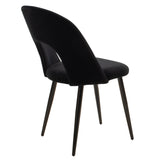 Scaun Jonah cu tapiterie de catifea, Catifea, Picioare, negre, 45x45x85 cm