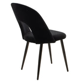 Scaun Jonah cu tapiterie de catifea, Catifea, Picioare, negre, 45x45x85 cm, imagine suplimentara