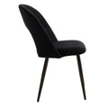 Scaun Jonah cu tapiterie de catifea, Catifea, Picioare, negre, 45x45x85 cm, detaliu produs