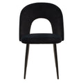 Scaun Jonah cu tapiterie de catifea, Catifea, Picioare, negre, 45x45x85 cm, perspectiva suplimentara