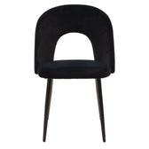 Scaun Jonah cu tapiterie de catifea, Catifea, Picioare, negre, 45x45x85 cm, perspectiva suplimentara